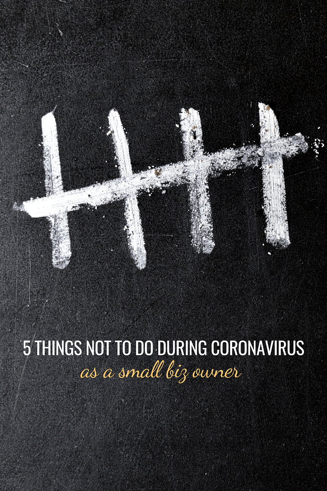 Pinterest - 5 no-no's for during the Coronavirus